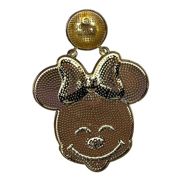NEW Disney x BaubleBar MINNIE MOUSE EARRINGS 2-3/8" Dangle Drop Black Rhinestone - Picture 5 of 8